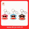 Rubber Colorful Cute Fashion Monkey Head Keychain